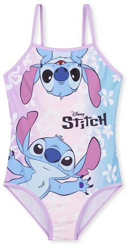Disney Stitch Costume Piscina Bambina, Elastico e ad Asciugatura Rapida Costumi Interi per Spiaggia e Piscina