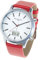 Masterline 1966 Funk-Uhr Analog-Digital Bahnhof mit Leder Armband Rot ML06228017