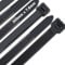 JQKX Kabelbinder 200 mm x 7,6 mm, UV-Beständig ultra starke Kabelbinder mit 70 kg Zugfestigkeit, Schwarz, Nylon, 100 Stück