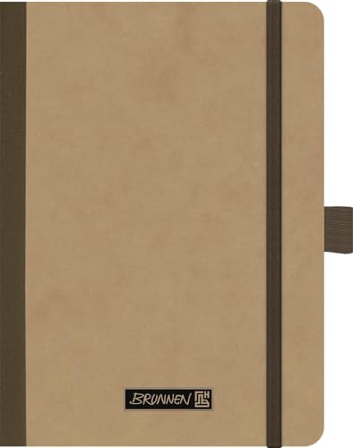 Notizbuch Kladde Premium FACT!plus, A6, 96 Blatt / 192 Seiten, kariert, braun