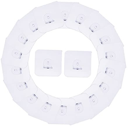 Homoyoyo 50stücke Transparente Unterstützung Haken Klebstoff Regal Haken Schrank Regal Bord Halter Material Installieren Und Entfernen Klebehalter Für Und Schränke