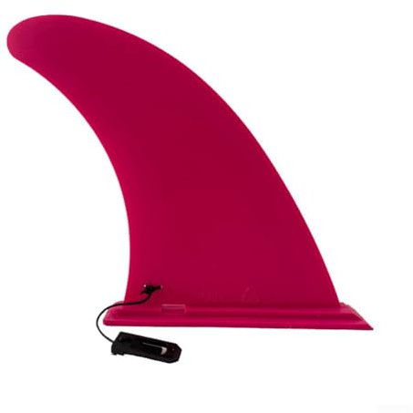 Tavola da surf da 22,9 cm, rimovibile, in nylon, con pinna centrale scorrevole, per aumentare tracciamento e controllo (rosa)