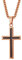 U7 Christliche Kreuz Kette Herren Edelstahl Anhänger Kreuz Halskette Anhänger Latin Kreuz Kette Rosegold Simpel Schlicht Lateinisch Kreuzkette mit Schwarz Emaille Kreuzanhänger Modeschmuck für Bruder