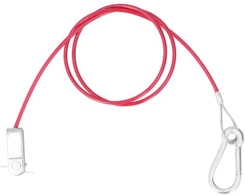 Cable de Seguridad,Cuerdas de Seguridad de Acero Inoxidable,Cable de Alambre de Seguridad,Cable de Retención,Cuerda de Remolque de Alambre para Automóvil,con Mosquetón,para Remolques Y Caravanas,Rojo