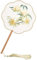 VALICLUD Double Sided Embroidery Round Fan Chinese Hand Fans Vintage Hand Fan Gold Clutch Purses for Women Vintage Chinese Style Fan Chinese Clothing Fan Party Fan Wooden Handle