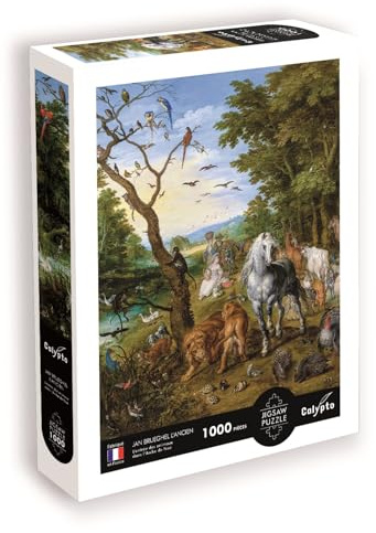 Calypto 3907004 Arche Noah, 1000 Teile Puzzle mit Soft-Touch, Kunstpuzzle mit samtiger Oberfläche, für Erwachsene und Kinder ab 9 Jahren, Jan Brueghel, Nachauflage