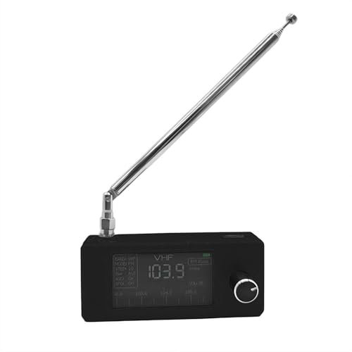 Shortwave Radio Receiver Portable 0.5-108MHz Mini Radio with 1.9 IPS Screen, Radios Master, ESP32-S3 Control, DAB/LSB/USB/AM/FM Modes, Loop Antenna Included