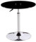 Mesa redonda de cristal ajustable para bar, de cristal templado, para balcón, mesa de centro, pequeña mesa elevable, 70 cm, color negro