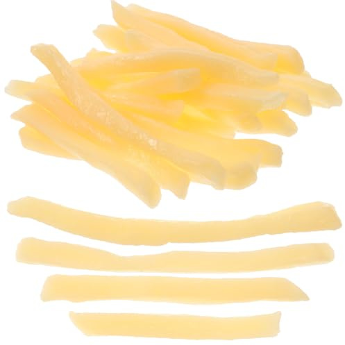 Toyvian 30 pcs Simulation Fries Model Realistic Fake French Fries Play Food Pvc False for Pretend Play Party Decoration Shop Display Household Adornment