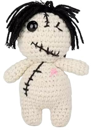 Generisch Positive Voodoo -Puppe, Häkelstierdekoration, Inspirierendes Plüschspielzeug, Tragbares Und Kompaktes, Multizwecke, 6 cm, Für Die Home Decor Für Stressabbau Arbeit