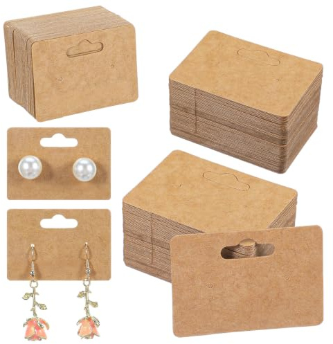 200 Stück Ohrringe Display Karten 5x3.5cm Ohrring Karton Displaykarten Aufbewahrung Kärtchen zum Aufhängen Schmuck Ohrringkarten Klein Ohrring Halterung Hängen für Ohrstecker DIY Ohrringe Accessoires