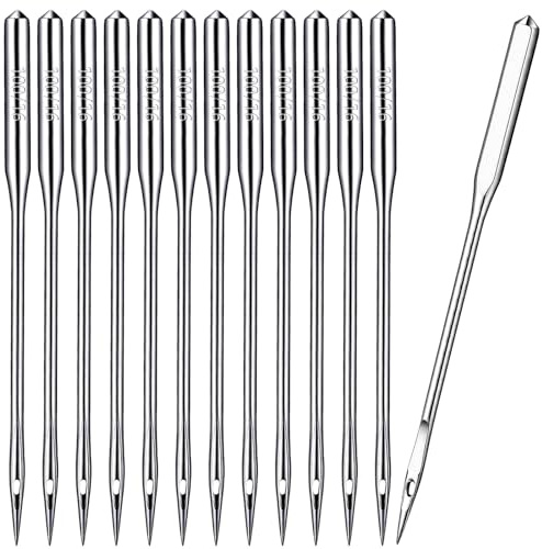 TIESOME 80 Stück 100/16 Hochleistungs Nähmaschinennadeln Nadeln Nähmaschine,Nähnadeln Nähmaschine mit Kleines Fass Universal Nähmaschinennadeln Metall für HaushaltsnähmaschinenLeder Jeans