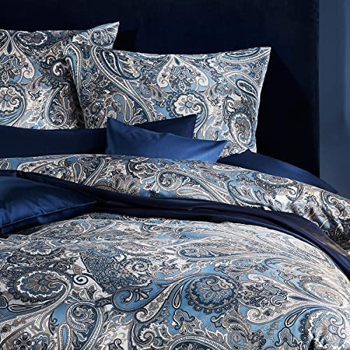 Traumschlaf Mako-Satin Bettwäsche Modern Classic Heerlen Indigo