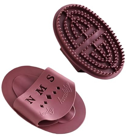 KLINNA 2 Stück Set Meridianbürste für Lymphdrainage & Durchblutung, Massagebürste Körper, Massagekamm, Gua Sha Tool für Entspannung Nach Dem Training, Büroarbeit und Wellness