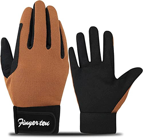 XJBTBA Guanti da Equitazione per Ragazzi, Antiscivolo, Presa Perfetta, Guanti da Equitazione per Ragazzi e Ragazze, Traspiranti, Elasticizzati, assorbenti, per Tutte Le Stagioni, per Ciclismo, Sport,