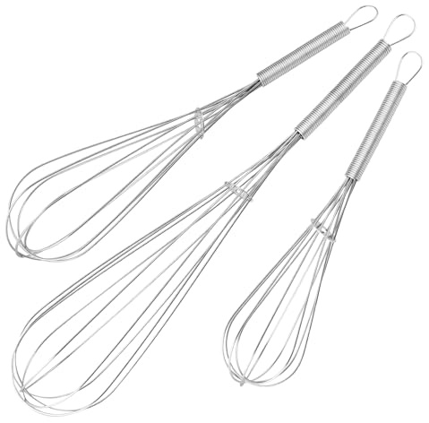 Zenker Set 3 Fruste da Cucina in Acciaio Inox 20/25 / 30 cm – Fruste Manuali per Montare Uova, Panna e Impasti, Ideali per Pasticceria, Salse e Preparazioni Dolci e Salate
