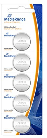 MediaRange Lithium Knopfzellen, CR2430|3V, 5er Pack