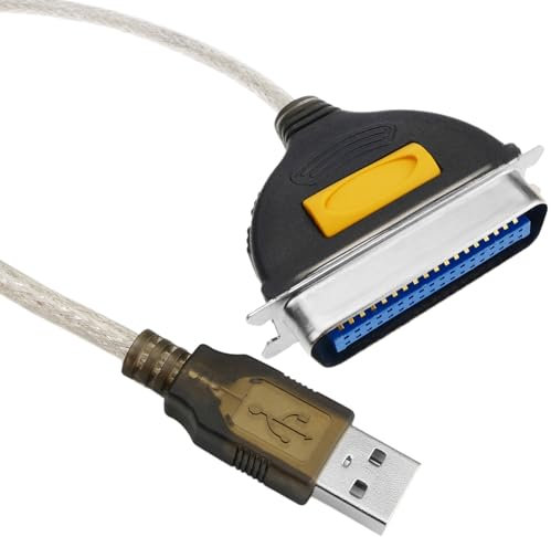 BeMatik - Cable USB a Puerto Paralelo (A Macho a centronics 36 Macho)