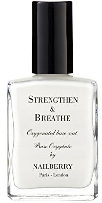 Nailberry Strengthen & Breathe Oxygenated Base Coat and Nail Strengthener 15 ml | Boosts Condition and Strength For Healthy & Prolonged Manicures