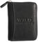 Herren Hochformat Geldbörse von Wild Things Only !!! Herrengeldbörse Geldbeutel Portemonnaie, umlaufender Reißverschluss, Rindleder (Schwarz) - präsentiert von ZMOKA®