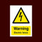 Warning Electric fence Plastic Sign (WEH53) - Electric Hazard, Voltage, Danger of Death, Cables, Wires, Electric Fence