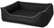 CopcoPet Hundebett Rocco Schwarz 80 x 60 cm – Wendebett aus pflegeleichtem Kunstleder – Waschbar & bequem – Mit erhöhtem Rand – Formstabiler Schlafplatz für kleine Hunde