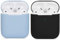 kompatibles Airpods Hülle,Watruer 2er-Pack Ultra-dünnes, weiches Silikon, stoßfestes, rutschfestes Zubehör Zubehör-Schutzhülle für Apple Airpods 2 & 1-Ladekoffer - Hellblau + Schwarz