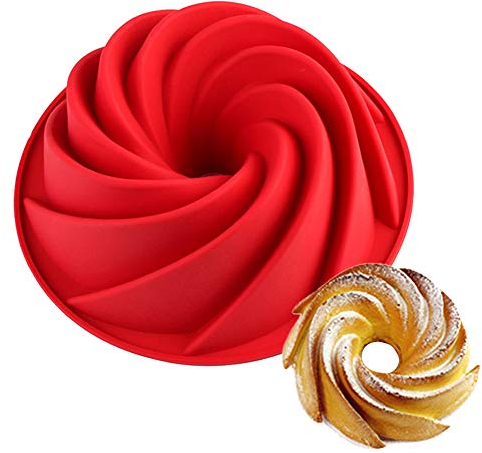 SHEANAON Moule à gâteau en Silicone, Moule en Silicone a Forme de Rose Fleur pour Gâteau Mousse Tarte Flan Muffin Pâtisserie et plus - Anti-adhésif pour Anniversaire, Fête, Cuisine Cadeau