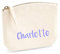 minimutz Schminktasche für Mädchen | personalisiert mit Namensdruck | kleine Kosmetiktasche für Kinder inkl. Name | Make-up Täschchen mit Reißverschluss | Abmessungen: 14,5cm x 11cm (Natur)
