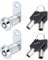 sourcing map Tubular Cam Lock, 1-1/8 Cylinder Length, Fits Up to 3/4 Thick Panel Keyed Alike, 2Pcs