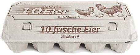 Hypafol Eierschachteln, 10 Frische Eier, weiß