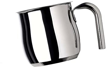 MRcasalinghi BOLLILATTE 1950 Acciaio Inox 18/10 Triplo Fondo INDUZIONE (Bollilatte cm. 12)