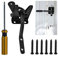 YIXISI Serratura per Cancello da Giardino, Chiavistello Automatico per Cancello Nera con Viti, Leva a gravit Automatica Autobloccante Fence Gate Latch per Cancello in Legno, Cancello da Giardino