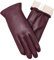 vislivin Vollhand Touchscreen-Handschuhe für Damen Leder Handschuhe Warmer Winter SMS Autofahren Handschuh Weinrot S