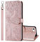ONETHEFUL Coque Portefeuille Étui pour iPhone SE 3 2022 5G/iPhone SE 2020/iPhone 7 / iPhone 8 / Housse Protection Accessoires Case Flip Cover Phone Étuis en Faux Cuir avec Stand Rose