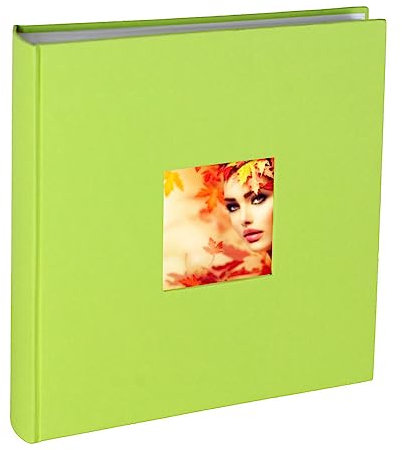 IDEAL TREND Flair Fotoalbum 30x30 cm 100 weiße Seiten Seiten Jumbo Buchalbum Fotobuch: Farbe: Grün
