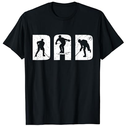 Eishockey Vater Puk Papa Hobby T-Shirt