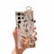 Meishangmei for Samsung Galaxy S22 Ultra Case 6.8 Sparkle Bling with Strap Stand Cute Pattern IMD Plating Design Silicone Shockproof Protective Glitter Cases Cover for Girls and Women - Minnie