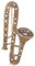 KristLand Vintage Kristall Funkeln Musikinstrument Brosche Corsage Art Deco Retro Posaune Schlagzeug Brosche für Männer Frauen Geburtstagsfeier Geschenk
