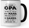Tasse Opa Geschenk, Lieber Opa - Tut mir leid, dass du meine Mama großziehen musstest Geschenkidee Großvater Kaffee-Becher Kaffeetasse mit Spruch lustig Geschenk von Enkel