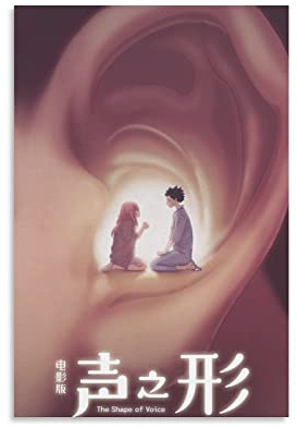 Japanisches Anime-Poster, Die Form der Stimme Koe No Katachi A Silent Voice Japanisches Anime-Poster, Malerei, Leinwand, Wandkunst, Wohnzimmer, Poster, Gemälde, 40 x 60 cm
