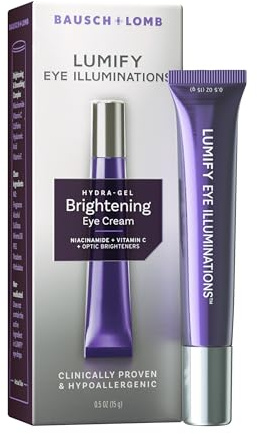 LUMIFY Eye Illuminations Hydra-Gel Brightening Eye Cream, Vitamin C, Caffeine, Niacinamide & Hyaluronic Acid to Brighten, Smooth & Reduce the Look of Fine Lines & Wrinkles, 0.5 Oz (15 g)