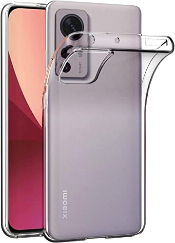Oprimio Kristallklar Hülle für Xiaomi 12 / 12X [Silikon Hülle] [%100 Durchsichtig] [Deutsche Material] [Ultra Dünn] Transparente Handyhülle für Xiaomi 12 / 12X
