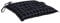 vidaXL Stuhlkissen 2 STK., Sitzkissen mit Bändern, Sitzauflage Outdoor Indoor, Stuhlauflagen Kissen für Gartenstuhl, Schwarz Karomuster 40x40cm Stoff