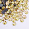 Wambere 1440 Stück Hotfix Strasssteine, Kristalle Flacher Rückseite Strasssteine Glas Glitzersteine Nagelkunst Edelsteine Runde Diamant,Hotfix Kristall Runde Edelsteine 3.8-4mm,Golden B