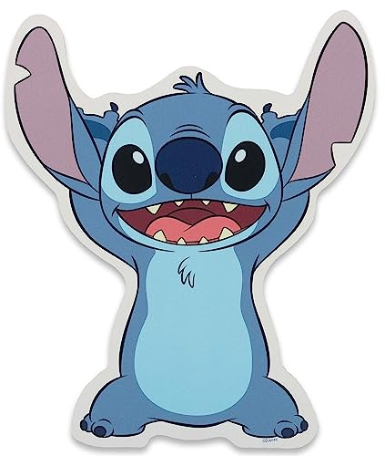 Open Road Brands Disney Lilo and Stitch Wooden Cut Out Wall Art - Adorable Stitch Wall Art for Kids Bedroom, Playroom or Movie Theater