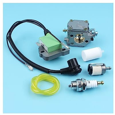 Nonuin Carburatore Filtro Aria Guarnizioni per Husqvarna 268 272 272XP 61 266 Motosega # 5032803-16/5039014-01 Candela Carburatore Bobina di Accensione Kit Linea Filtro Carburante