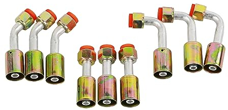 Wisepick Klimaanlage #8 AC Fitting Set Female Oring Beadlock 3/4-16UNF inkl. Gerade 45 90 Grad