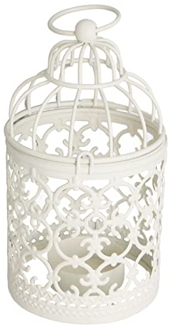 Alvinlite Weißes Metall-Teelicht Zum Aufhängen, Vogelkäfig-Laterne, Vintage-Dekoration, Mittelstücke Für Hochzeit, Party, Festival, Kerzenhalter, Heimdekoration