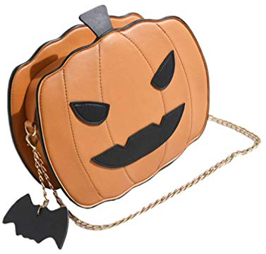 GZWY Halloween Kürbis Umhängetasche Damen Leder kürbis Form Schulter Tasche Teufel Crossbody Schultertasche Halloween Geschenke Handtasche Damen Halloween Deko Kürbis Tasche Halloween Kostüm (Orange)